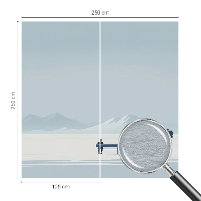 Vlies-Fototapete fürs Wohnzimmer mit minimalistischem Landschaftsdesign