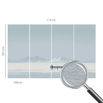 Vlies-Fototapete fürs Wohnzimmer mit minimalistischem Landschaftsdesign