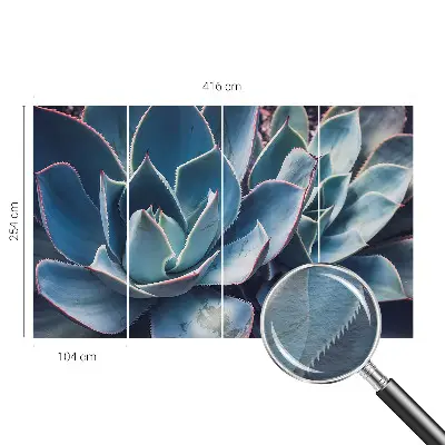 Vlies-Fototapete fürs Schlafzimmer mit grünem Aloe‑Motiv