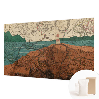 Vliestapete fürs Wohnzimmer Historische Karte