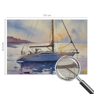 Moderne Vlies-Fototapete mit Motiv eines Segelboots im Westen