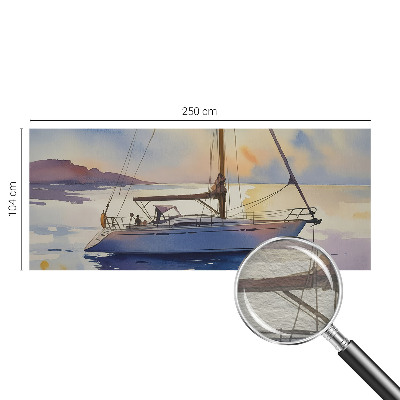 Moderne Vlies-Fototapete mit Motiv eines Segelboots im Westen