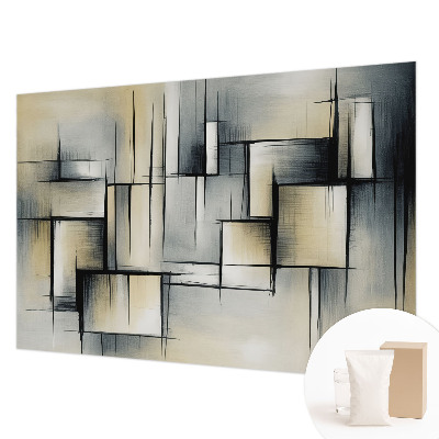 Fototapete fürs Schlafzimmer mit abstrakten geometrischen Formen