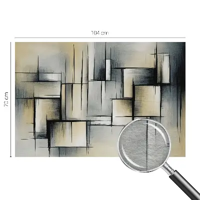 Fototapete fürs Schlafzimmer mit abstrakten geometrischen Formen