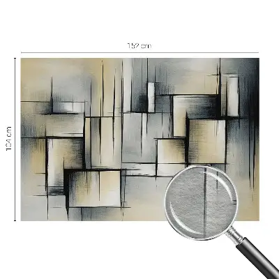 Fototapete fürs Schlafzimmer mit abstrakten geometrischen Formen