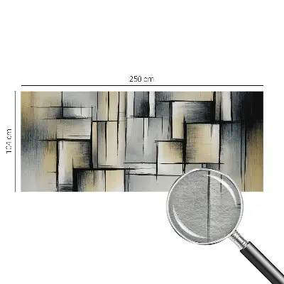 Fototapete fürs Schlafzimmer mit abstrakten geometrischen Formen