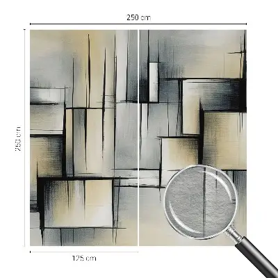 Fototapete fürs Schlafzimmer mit abstrakten geometrischen Formen