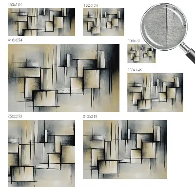 Fototapete fürs Schlafzimmer mit abstrakten geometrischen Formen