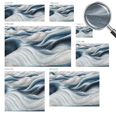 Wand-Fototapete mit Motiv sanfter Wellen