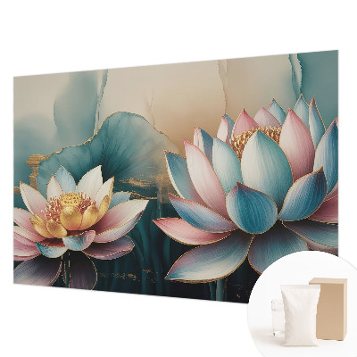 Fototapete nach Maß mit Lotusblumen-Motiv der Harmonie