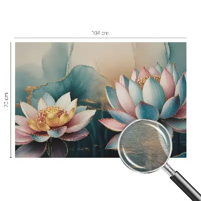 Fototapete nach Maß mit Lotusblumen-Motiv der Harmonie