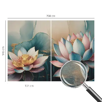 Fototapete nach Maß mit Lotusblumen-Motiv der Harmonie