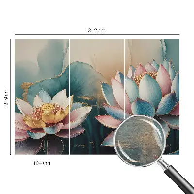 Fototapete nach Maß mit Lotusblumen-Motiv der Harmonie