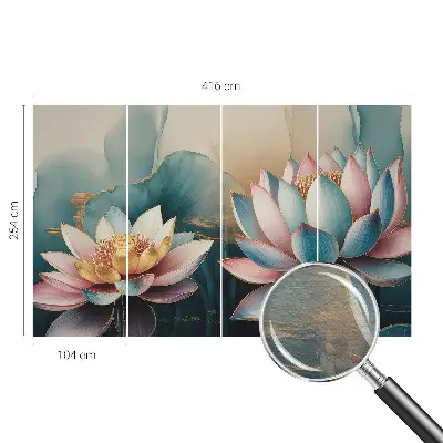 Fototapete nach Maß mit Lotusblumen-Motiv der Harmonie