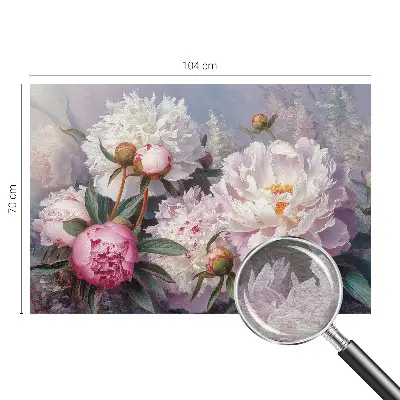 Dekorative Wand-Fototapete mit Motiv eines Pfingstrosenstraußes