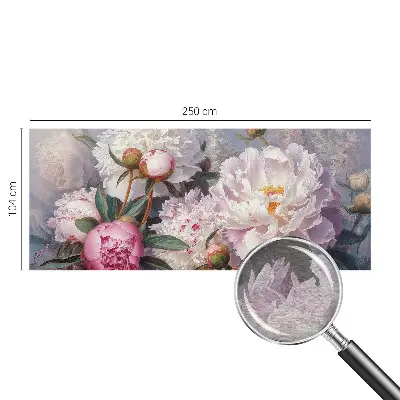 Dekorative Wand-Fototapete mit Motiv eines Pfingstrosenstraußes