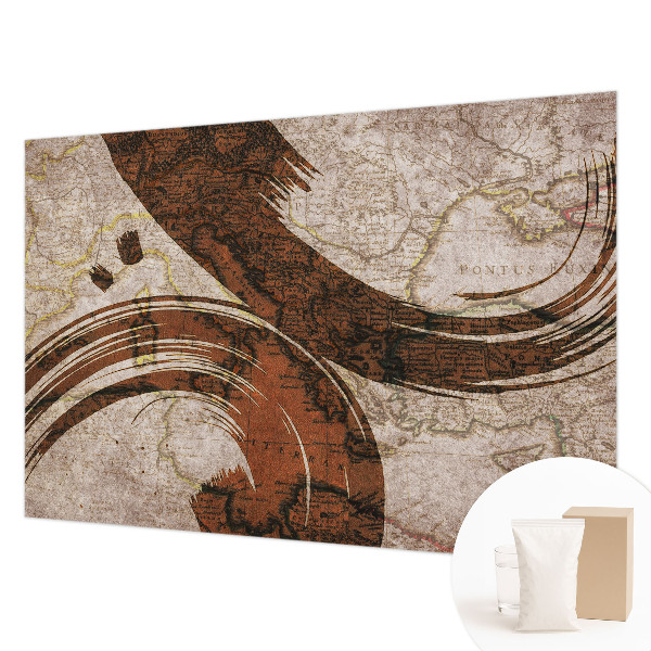 Wandtapete Künstlerische Karte