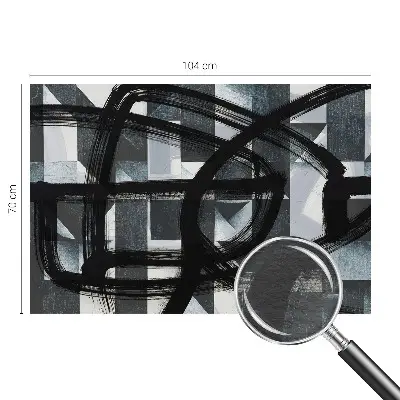 Vlies-Fototapete fürs Wohnzimmer mit ausdrucksstarkem geometrischem Motiv