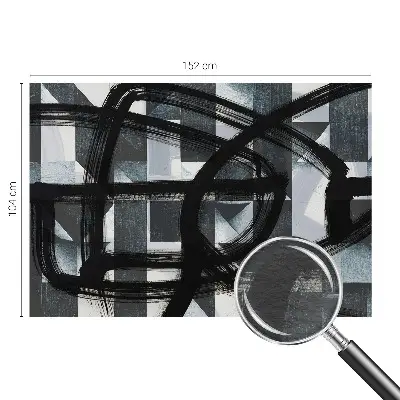 Vlies-Fototapete fürs Wohnzimmer mit ausdrucksstarkem geometrischem Motiv