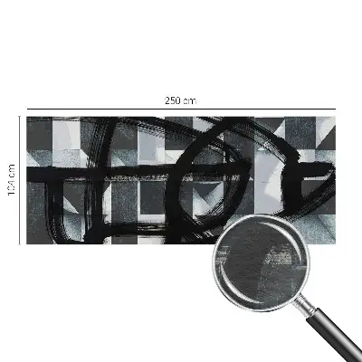 Vlies-Fototapete fürs Wohnzimmer mit ausdrucksstarkem geometrischem Motiv