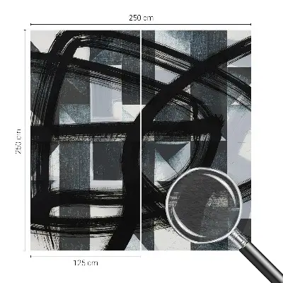 Vlies-Fototapete fürs Wohnzimmer mit ausdrucksstarkem geometrischem Motiv