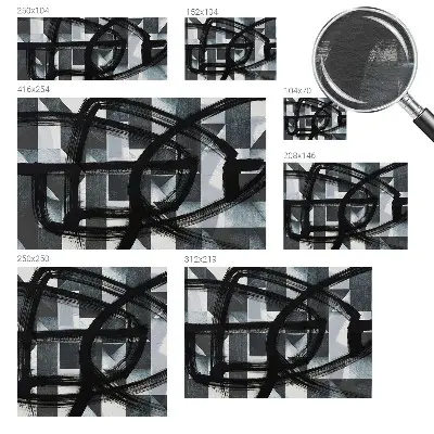 Vlies-Fototapete fürs Wohnzimmer mit ausdrucksstarkem geometrischem Motiv