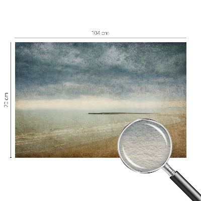 Vlies-Fototapete fürs Schlafzimmer mit nostalgischer Landschaftsillustration