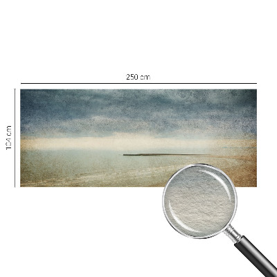 Vlies-Fototapete fürs Schlafzimmer mit nostalgischer Landschaftsillustration
