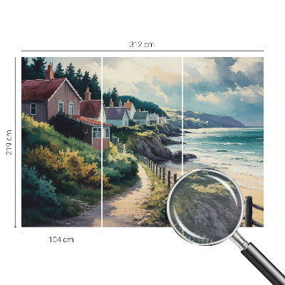Bedruckte Vlies-Fototapete mit Motiv 'Klippenhäuser'