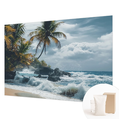 Moderne Vlies-Fototapete mit Motiv eines exotischen Strandes