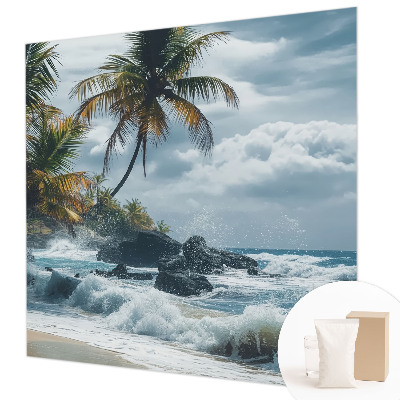 Moderne Vlies-Fototapete mit Motiv eines exotischen Strandes