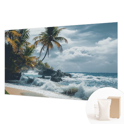Moderne Vlies-Fototapete mit Motiv eines exotischen Strandes
