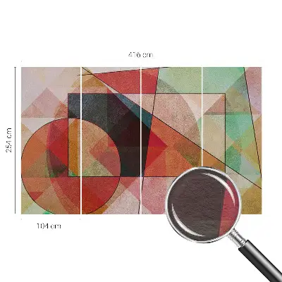 Bildtapete mit geometrischer abstrakter Gestaltung