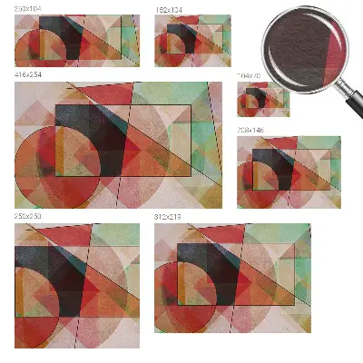 Bildtapete mit geometrischer abstrakter Gestaltung