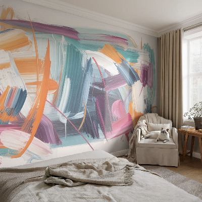 Fototapete fürs Schlafzimmer Energetische Striche