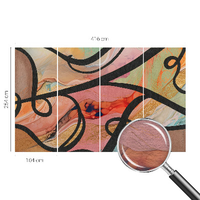 Fototapete fürs Kinderzimmer Farbenfrohe Bewegung