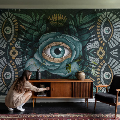 Vliestapete fürs Wohnzimmer Blütenauge