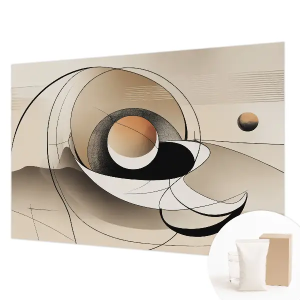 Vlies-Fototapete fürs Schlafzimmer mit harmonischer abstrakter Gestaltung