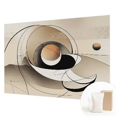 Vlies-Fototapete fürs Schlafzimmer mit harmonischer abstrakter Gestaltung