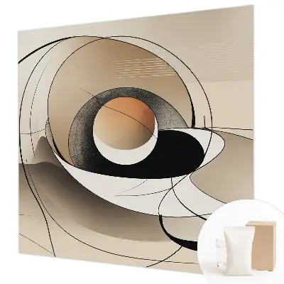 Vlies-Fototapete fürs Schlafzimmer mit harmonischer abstrakter Gestaltung