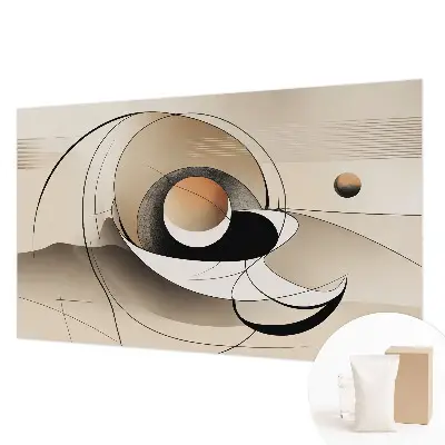 Vlies-Fototapete fürs Schlafzimmer mit harmonischer abstrakter Gestaltung
