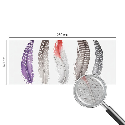 Bedruckte Vlies-Fototapete Gemusterte Federn