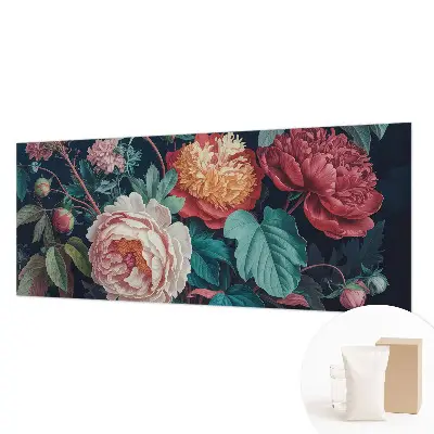 Fototapete fürs Wohnzimmer mit bunten Blumenmotiv