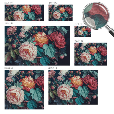 Fototapete fürs Wohnzimmer Bunte Blumen