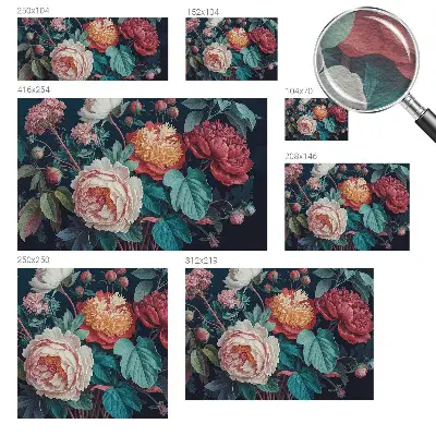 Fototapete fürs Wohnzimmer mit bunten Blumenmotiv