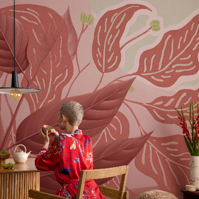 Fototapete fürs Schlafzimmer Bio-Blätter