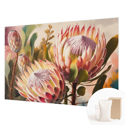 Fototapete fürs Kinderzimmer mit Protea‑Blüten
