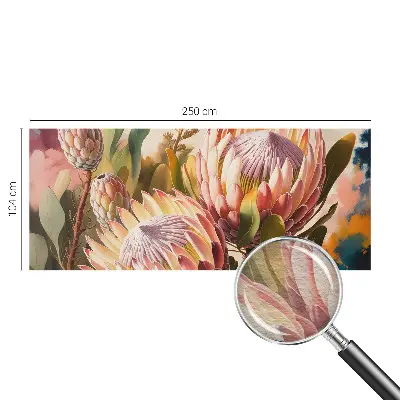 Fototapete fürs Kinderzimmer mit Protea‑Blüten