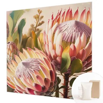 Fototapete fürs Kinderzimmer mit Protea‑Blüten
