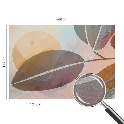 Fototapete aus Vlies mit harmonischem Blattmuster
